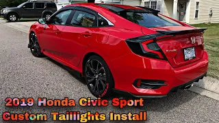 2019 Honda Civic Sport Custom Taillights Install