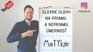 PRIAMA A NEPRIAMA ÚMERNOSŤ - slovné úlohy