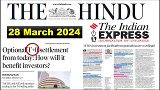 28 march 2024 (Q&A Session) The Hindu + Indian Express Newspaper for Hardcore UPSC Aspirants