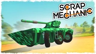 БИТВА: СТРОИМ ТАНК В SCRAP MECHANIC!!!