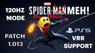 Spider-Man Miles Morales 2022 Update | Patch 1.013 | 120hz Mode and VRR Support on PS5 | Punchi Man