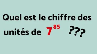 Chiffre des unités de 7⁸⁵ ??