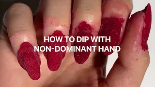 How To Dip With Non-Dominant Hand ❤️ | Nailboo