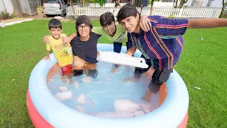 ICE BATH CHALLENGE  😂 WITH MY BROTHERS