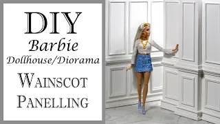 DIY Dollhouse Panelling | Make Realistic Diorama Walls for Barbie | Wainscoting | Handmade Crafts