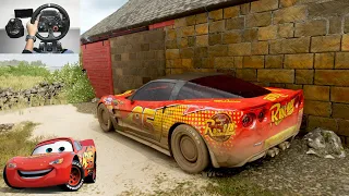 Lightning McQueen Reborn | Forza horizon 4 Rebuilding | Steering wheel + Shifter gameplay