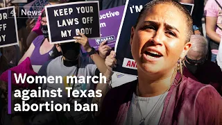 Women across US protest controversial Texas abortion law