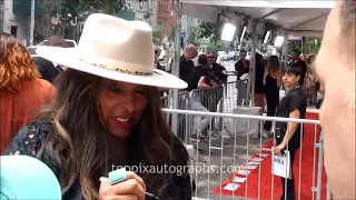 Pam Grier signs autographs for TopPix