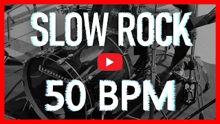 Slow Hard Rock Drum Track 50 BPM Drum Beat (isolated Drums) [HQ]