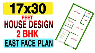 17 x 30 EAST FACING HOUSE PLAN || 2 BHK HOUSE DESIGN || 17x30 GHAR KA NAKSHA || Build My Home