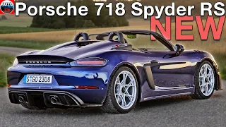 All NEW 2024 Porsche 718 Spyder RS - PREMIERE Driving, interior & exterior (Gentian Blue)