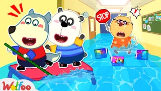 No No, The School is Flooded! - Wolfoo Learns Rules of Conduct for Kids 🤩 Wolfoo Kids Cartoon