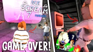 Ice Scream 7 - MIKE Uses ELECTRO GUN To Save LIS Game Over! | Ice Scream 7 Game Over | A Twelve