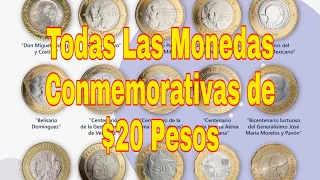 Todas las Monedas de $20 Pesos Conmemorativas / numismatica mexicana / numismatica de mexico