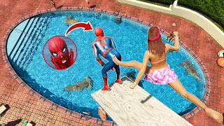 GTA V Crazy Ragdolls | SPIDERMAN Jumps/Fails Compilation  #20 (Funny Moments)