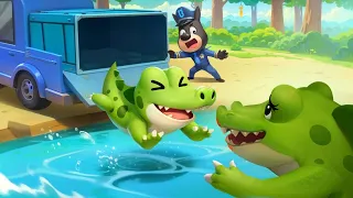 Return Little Crocodile Home | Safety Tips | Kids Cartoons | Sheriff Labrador Episode 143