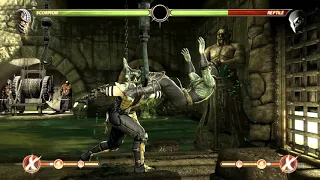 Mortal Kombat 9 Scorpion 65% corner combo