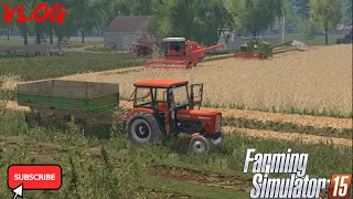 VLOG#5 | 👨‍🌾Rozpoczęcie żniw ! 😁Polska wieś 😍Somsiedzka pomoc ! Jest klimat 😎| Farming Simulator15