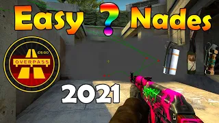 Easy and Essential Overpass Smokes, Molotovs and Flashes | Overpass nades | 64tick | CSGO | 2021 |