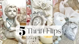 5 Thrift Flips: BEAUTIFUL DIY Decor Ideas  Shabby Chic French Country up-cycle