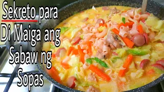 Ganito ako Magluto ng Sopas Hanggang sa Huling Sandok may Sabaw/Patok na Pangnegosyo/Macaroni Soup