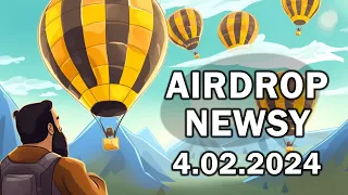 Airdrop newsy 4.02.2024 - darmowe krypto tokeny i akcje