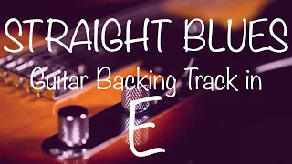 Straight Blues Guitar Backing Track in E