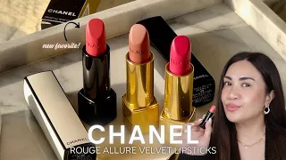 NEW CHANEL LIPSTICK ~ CHANEL ROUGE ALLURE VELVET NUIT BLANCHE LIPSTICK + ROUGE ALLURE VELVET 💄💄