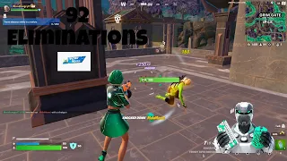 92 Eliminations Solo Vs Squads "Zero build" Gameplay wins (Fortnite Chatpter 5)