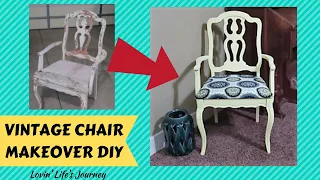 Trash to Treasure DIY - How to Makeover a Vintage Chair | Thrift Store Makeover Challenge