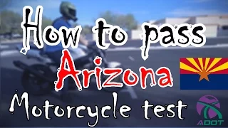 Arizona Motorcycle skills test - How to pass AZ motorcycle test
