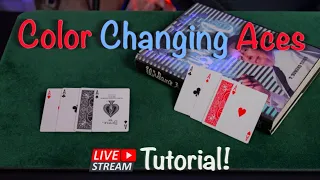 All The Non CONNformists! Martin Gardner’s Four Ace Color Changing Card Trick Tutorial, LIVE!