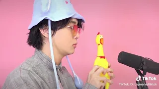Did the chicken can sing?