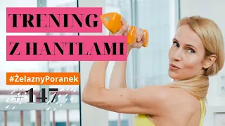 Trening z hantlami 🏋️ | ⏱️ 14 minut | Spalanie i modelowanie | #ŻelaznyPoranek #147 | Ola Żelazo