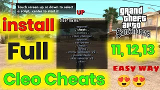 How To Install CLEO CHEAT MENU - GTA SA Android 10/11/12/13/14 | Cleo Cheats Gta Sa | Mod