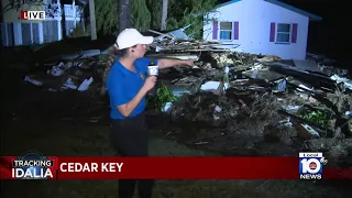 Cedar Key residents return to island to check out damage from Idalia