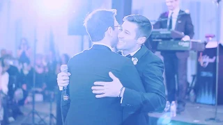 Wedding Surprise: Groom Sings "Because You Loved Me" To His Husband