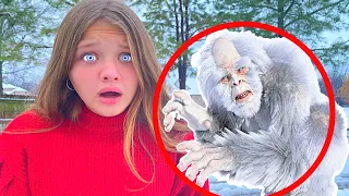 YETI in MY YARD! Aubrey & Caleb Search for Abominable Snowman! ☃️