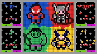 Multiply or Release - MARVEL Teams - Algodoo Marble Race