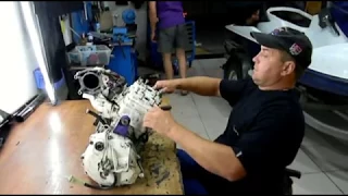 Ремонт гидроцикла BRP Sea Doo XP Rotax 787 двигатель прогорел поршень ремонт поршневой
