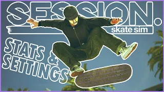 STATS & SETTINGS To Make Session: Skate Sim PERFECT!