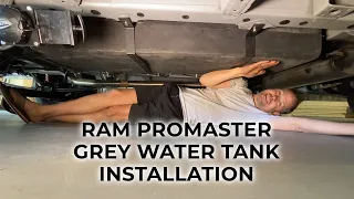 Custom Molded Grey Water Tank for RAM Promaster Van - Installation