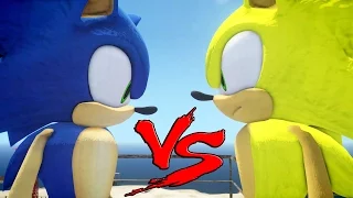 SONIC VS SUPER SONIC - GREAT BATTLE