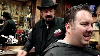 Surprising A Customer With My Big Scissors - Cliffs Barber Corral Tutorial 41