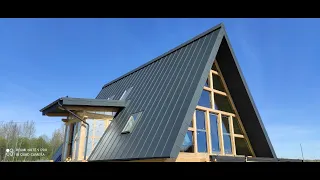 Шалаш от shalash.hause готов! A-Frame. и немного о мотоцикле ))))