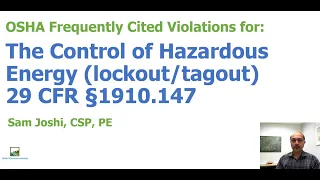 OSHA's frequently cited violations for: Control of Hazardous Energy (lockout/tagout)