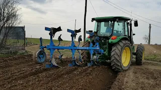 John Deere 5720 la arat cu Lemken opal 90