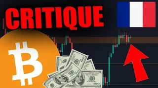 LE BITCOIN EST À UN NIVEAU CRITIQUE! VOICI LE PROCHAIN MOUVEMENT MAJEUR!