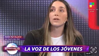 María Paz Villecco en Intratables por America Tv