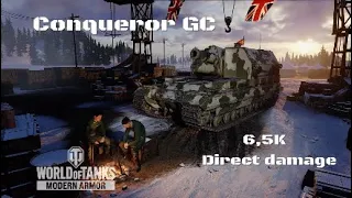 Conqueror GC in Erlenberg:6,5K direct damage :Wot console - World of Tanks